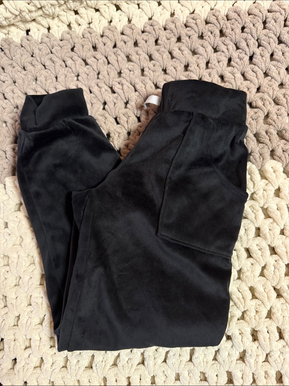 Cat & Jack Black Plush Jogger Pants